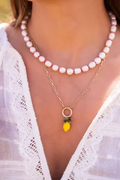 My Jewellery Collier De Perles Casa Fiore Rose Sale