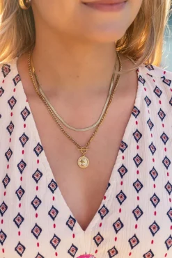 My Jewellery Collier Deux Chaînes à Médaillon Online