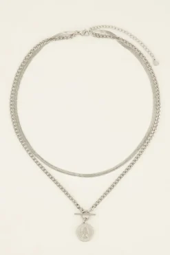 My Jewellery Collier Deux Chaînes à Médaillon Online
