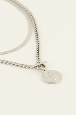 My Jewellery Collier Deux Chaînes à Médaillon Online