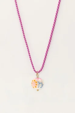 My Jewellery Collier En Corde Violette Avec Perle Signe Du Zodiaque Discount