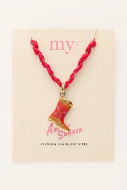 My Jewellery Collier En Cordon Rose Avec Botte Western Best