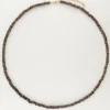 My Jewellery Collier Equal Avec Des Perles Plates Noires Fashion