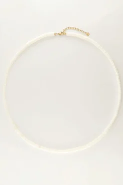 My Jewellery Collier Equal Avec Perles Plates Blanches Sale