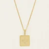 My Jewellery Collier Long Et Médaillon Carré à Graver Atelier Online