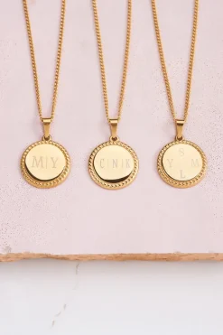My Jewellery Collier Long Et Médaillon à Graver Atelier Fashion