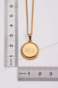 My Jewellery Collier Long Et Médaillon à Graver Atelier Fashion