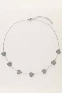 My Jewellery Collier Minimaliste Avec Cœurs Discount