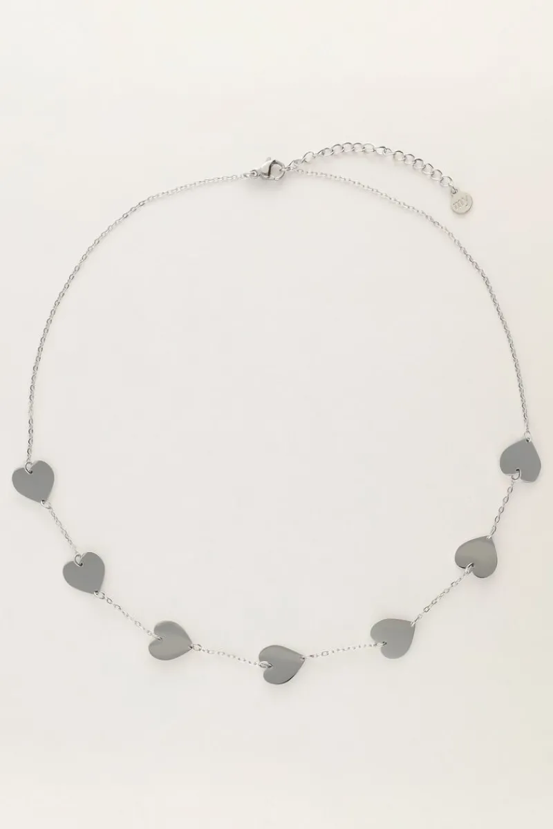 My Jewellery Collier Minimaliste Avec Cœurs Discount