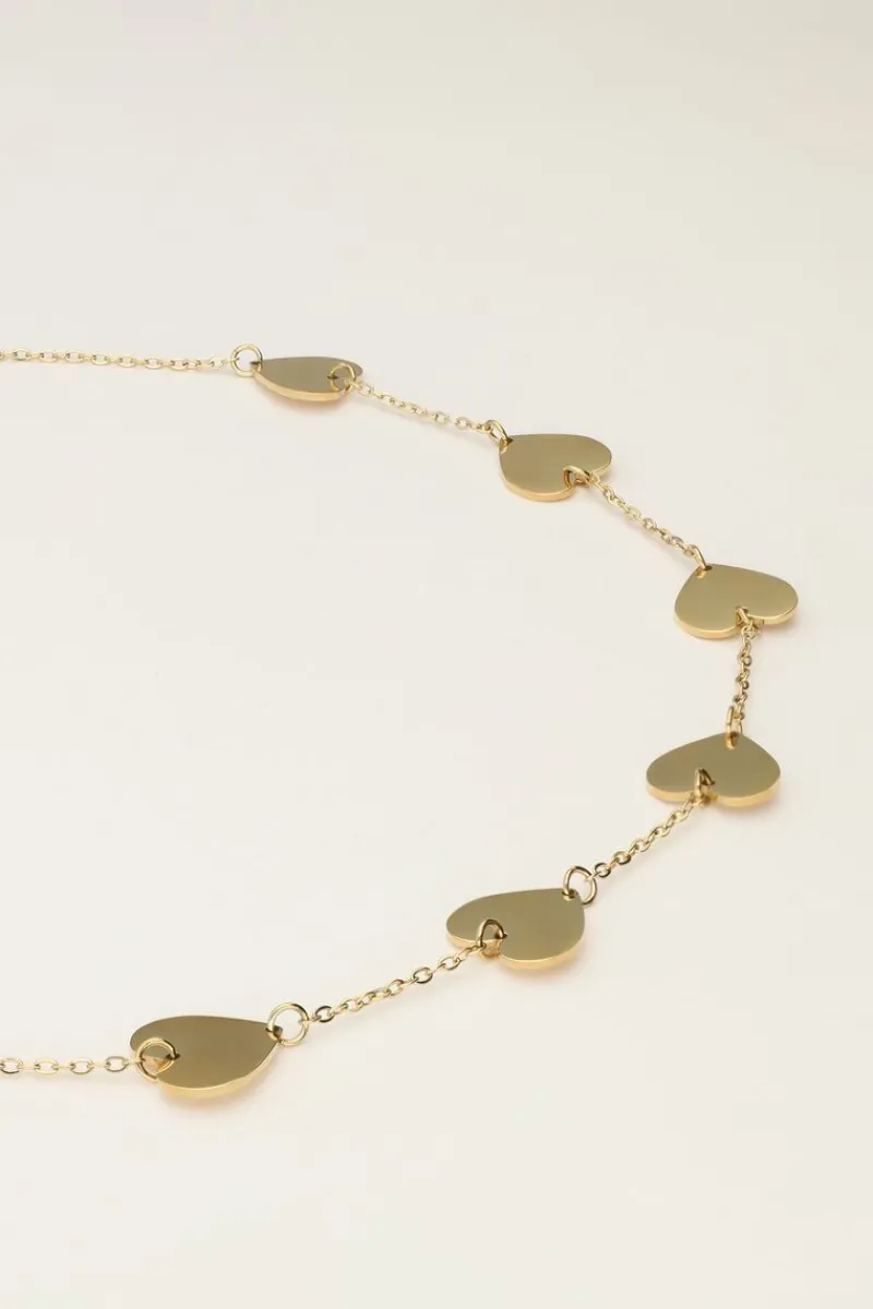 My Jewellery Collier Minimaliste Avec Cœurs Discount