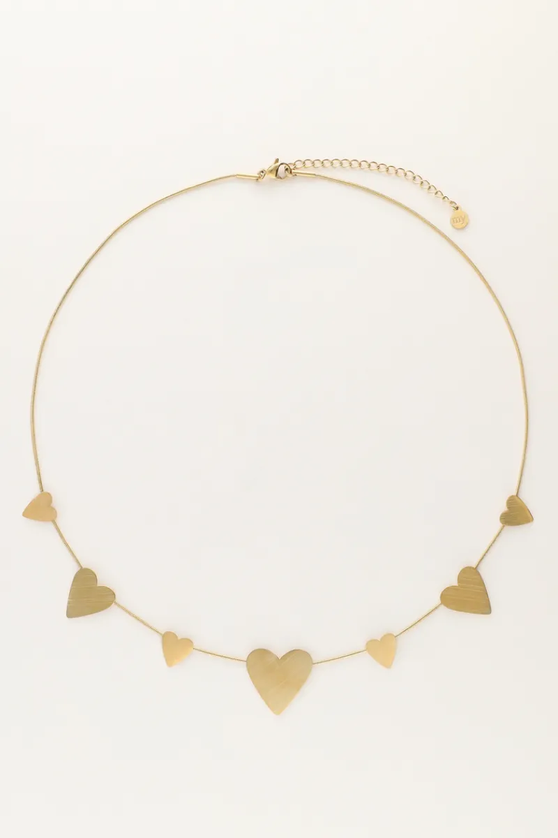 My Jewellery Collier Minimaliste Avec Petits Et Grands Cœurs Fashion