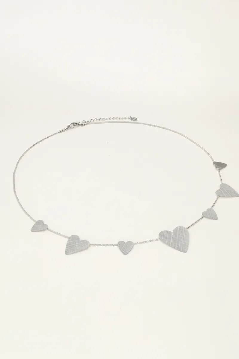 My Jewellery Collier Minimaliste Avec Petits Et Grands Cœurs Fashion