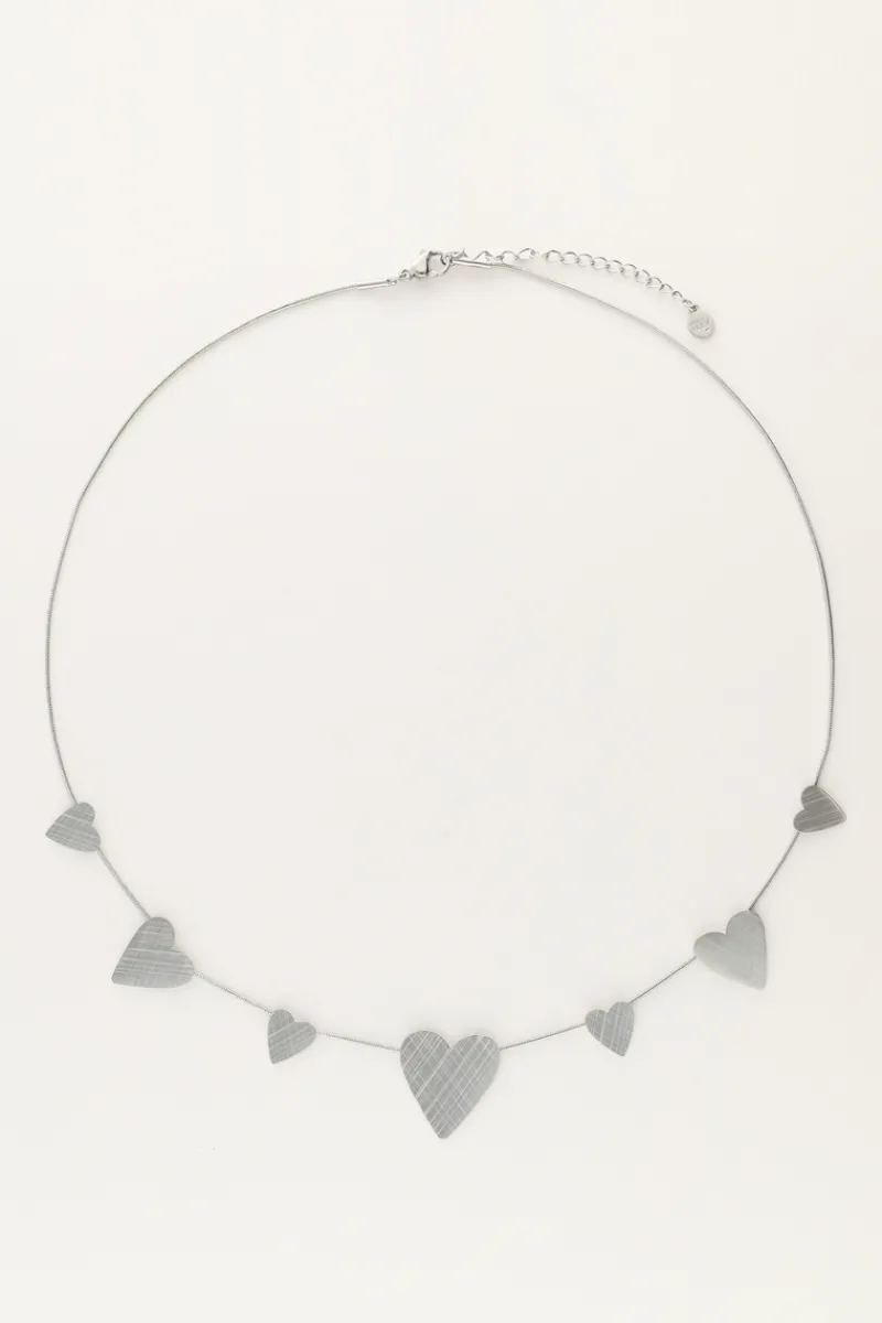 My Jewellery Collier Minimaliste Avec Petits Et Grands Cœurs Fashion