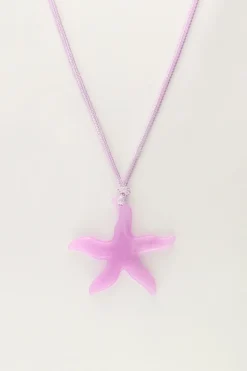 My Jewellery Collier Océan En Corde Avec étoile De Mer Lilas Clearance