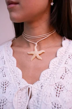 My Jewellery Collier Océan En Corde Avec étoile De Mer Beige Clearance