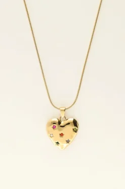 My Jewellery Collier Pendentif Cœur & Pierres Colorées Universe Best