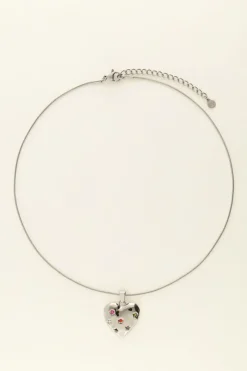 My Jewellery Collier Pendentif Cœur & Pierres Colorées Universe Best