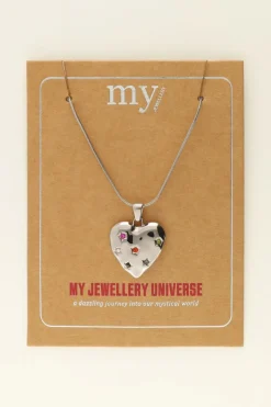 My Jewellery Collier Pendentif Cœur & Pierres Colorées Universe Best