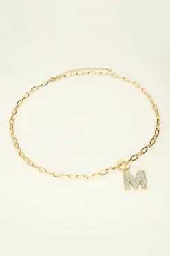 My Jewellery Collier Strass à Initiale Hot