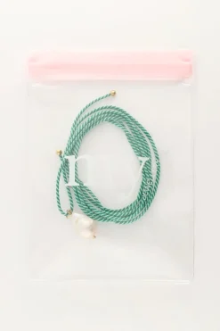 My Jewellery Collier Sunrocks Vert En Corde Avec Perles Sale