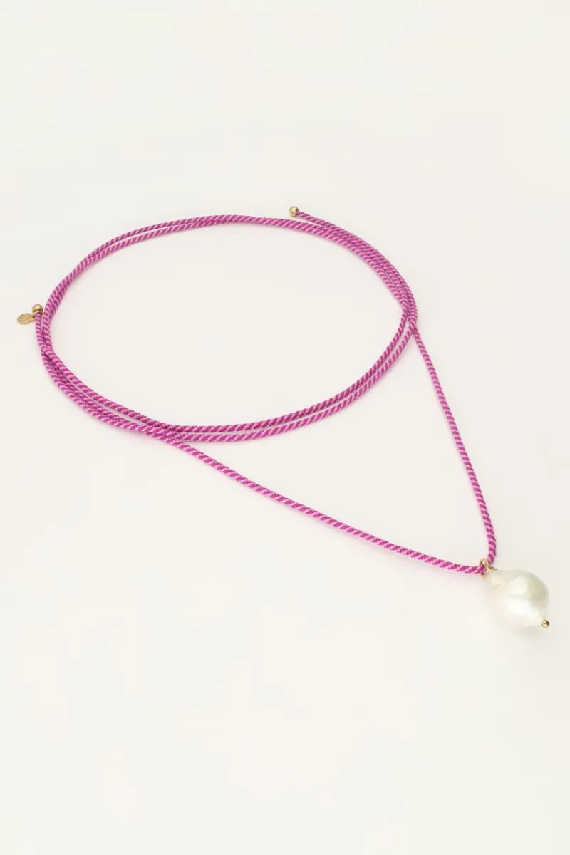 My Jewellery Collier Sunrocks Violet En Corde Avec Perles Fashion