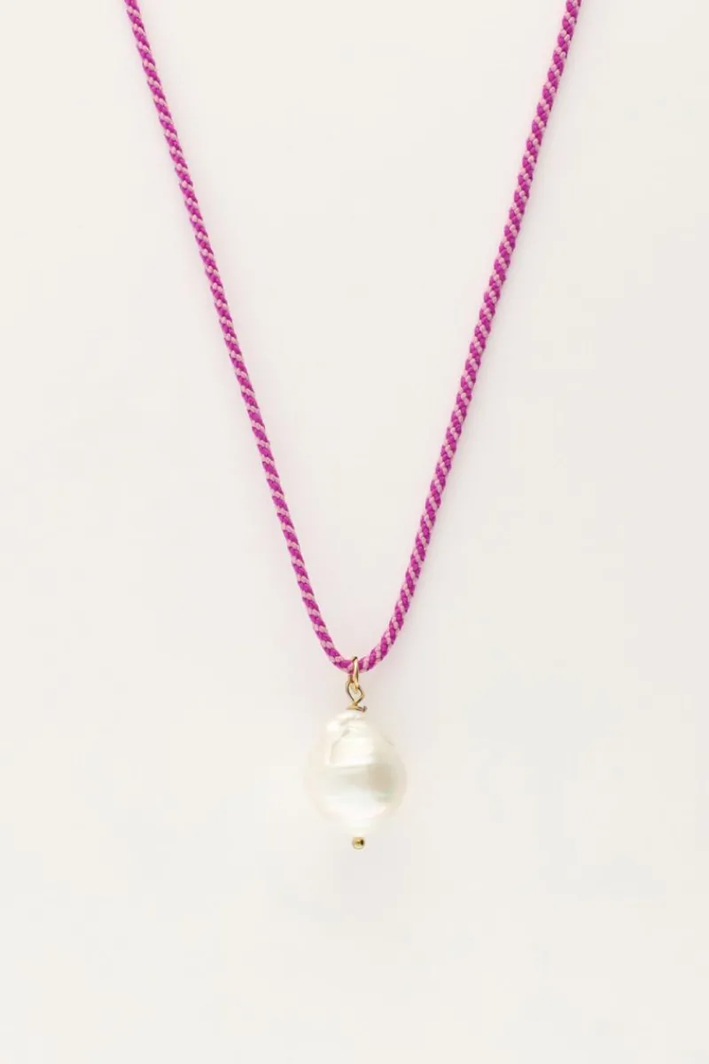 My Jewellery Collier Sunrocks Violet En Corde Avec Perles Fashion