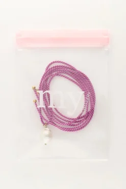 My Jewellery Collier Sunrocks Violet En Corde Avec Perles Fashion