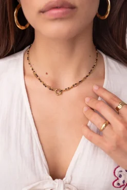 My Jewellery Collier Triple Avec Perles Noires Discount