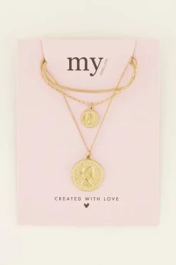My Jewellery Collier Trois Chaînes à Médaillon Best
