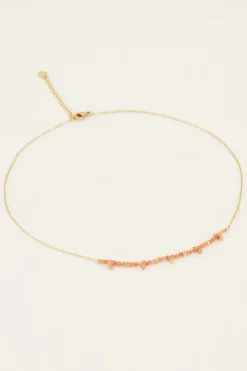 My Jewellery Collier Vintage Avec Perles Et Billes Oranges Hot