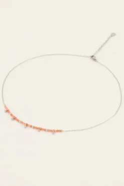 My Jewellery Collier Vintage Avec Perles Et Billes Oranges Hot