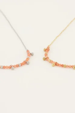 My Jewellery Collier Vintage Avec Perles Et Billes Oranges Hot
