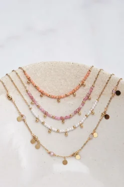 My Jewellery Collier Vintage Avec Perles Et Billes Oranges Hot