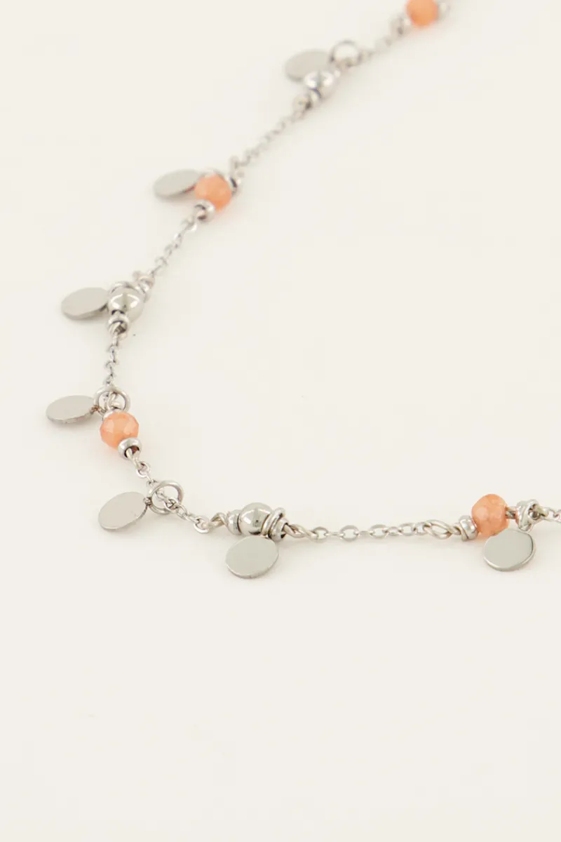 My Jewellery Collier Vintage Avec Perles Et Pastilles Orange Clearance