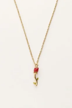 My Jewellery Collier Vintage Avec Rose Colorée Fashion