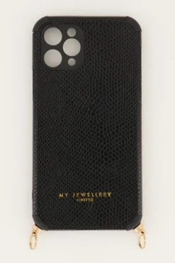My Jewellery Coque De Téléphone Noire Effet Serpent Clearance
