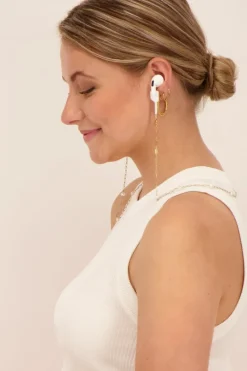 My Jewellery Cordon Chaîne Dorée Et Perles Pour Lunettes Ou écouteurs Sans Fils Fashion