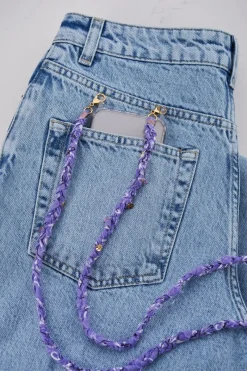 My Jewellery Cordon De Téléphone Bandana Violet Clearance