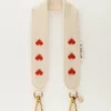 My Jewellery Cordon De Téléphone Beige Avec Cœurs Rouges Fashion