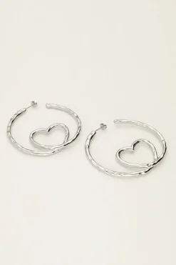 My Jewellery Créoles Avec Cœur Torsadé Outlet