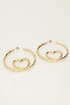 My Jewellery Créoles Avec Cœur Torsadé Outlet