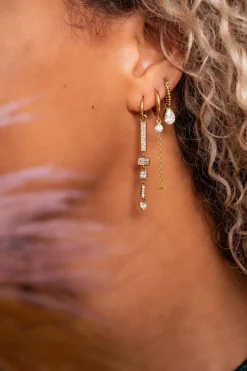 My Jewellery Créoles Avec Goutte En Strass Clearance
