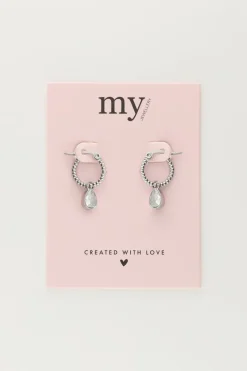 My Jewellery Créoles Avec Goutte En Strass Clearance