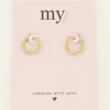 My Jewellery Créoles Avec Pierres Transparentes Best