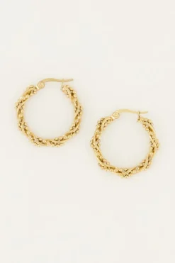 My Jewellery Créoles Torsadés Avec Billes Fashion