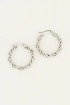 My Jewellery Créoles Torsadés Avec Billes Fashion