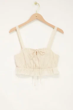My Jewellery Crop Top à Bretelles Et Noeud Best