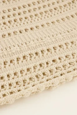 My Jewellery Crop Top Beige Ajouré Clearance
