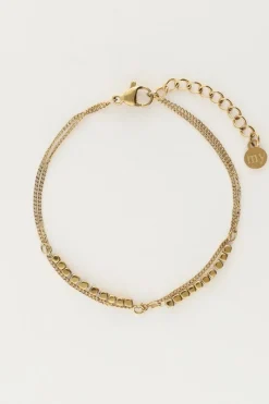 My Jewellery Double Bracelet Avec Carrés Fashion