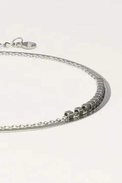 My Jewellery Double Bracelet De Cheville Minimaliste Carré Best